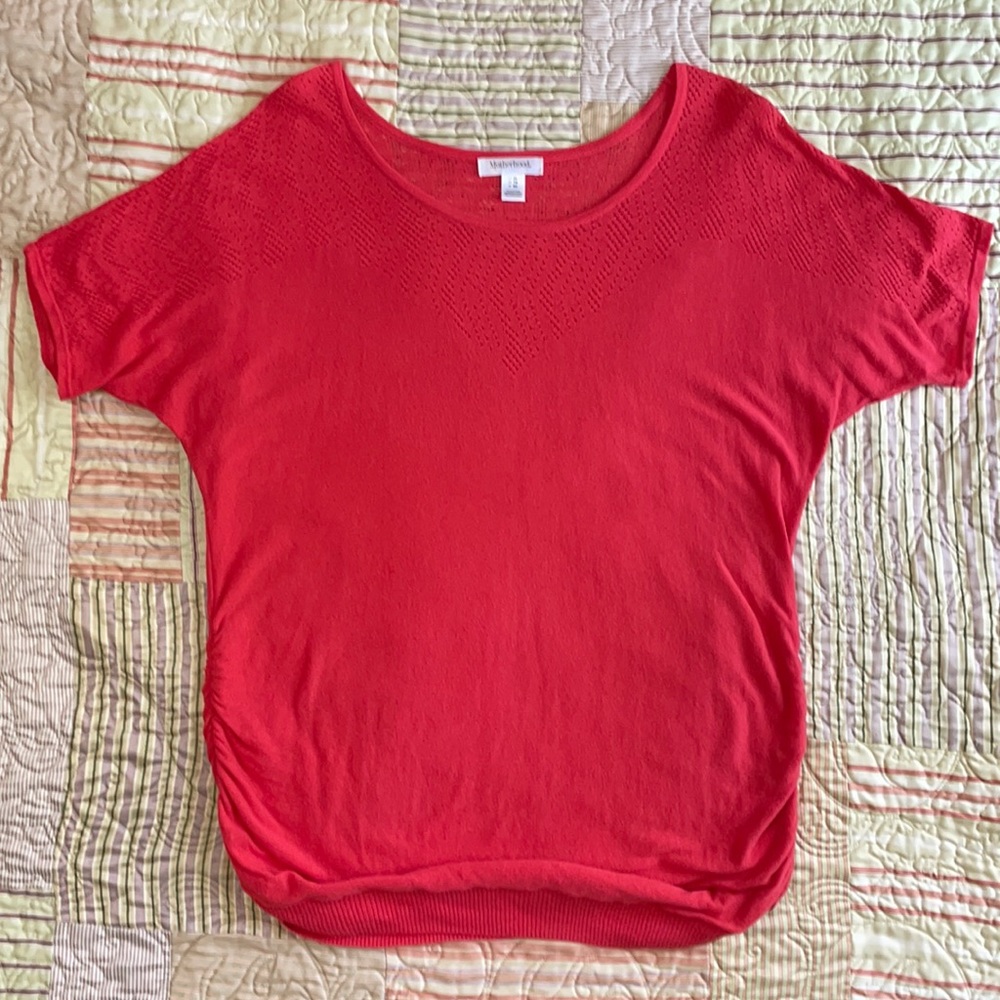 Motherhood Maternity Dark Pink Blouse. EUC. XL.